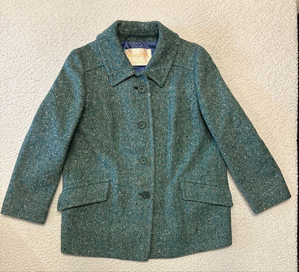 Vintage Pendleton Womens Wool Coat Jacket Large
